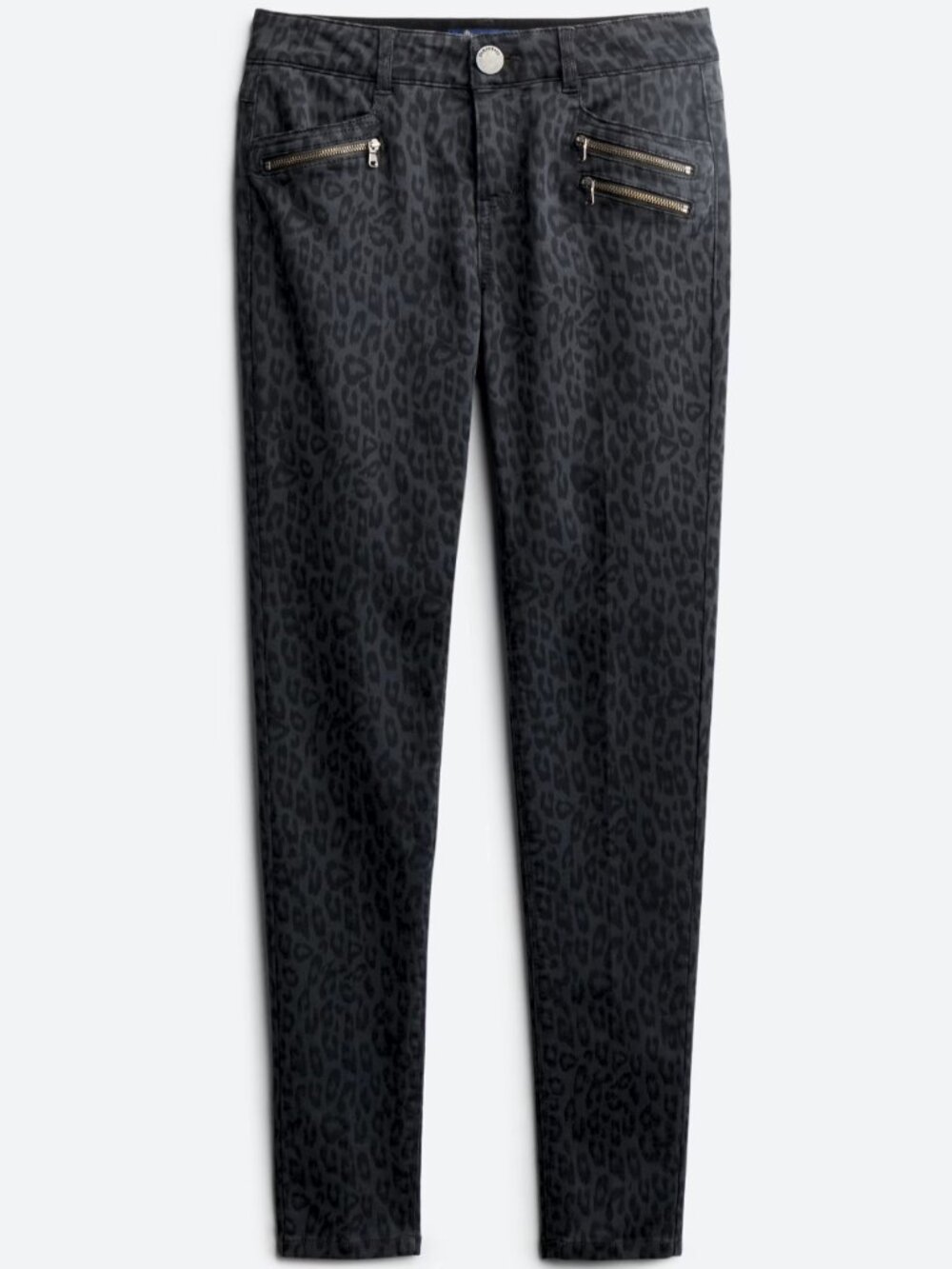 Democracy Dawn Leopard Printed Zipper Pocket Detail Skinny Jean